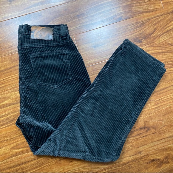 Aaron Chang Other - Vintage Aaron Chang Dark Gray Soft Corduroy Relaxed Straight Pants Size 30 x 29